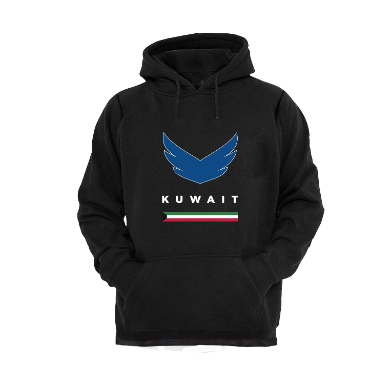Kuwait Flag Hoodie - Black