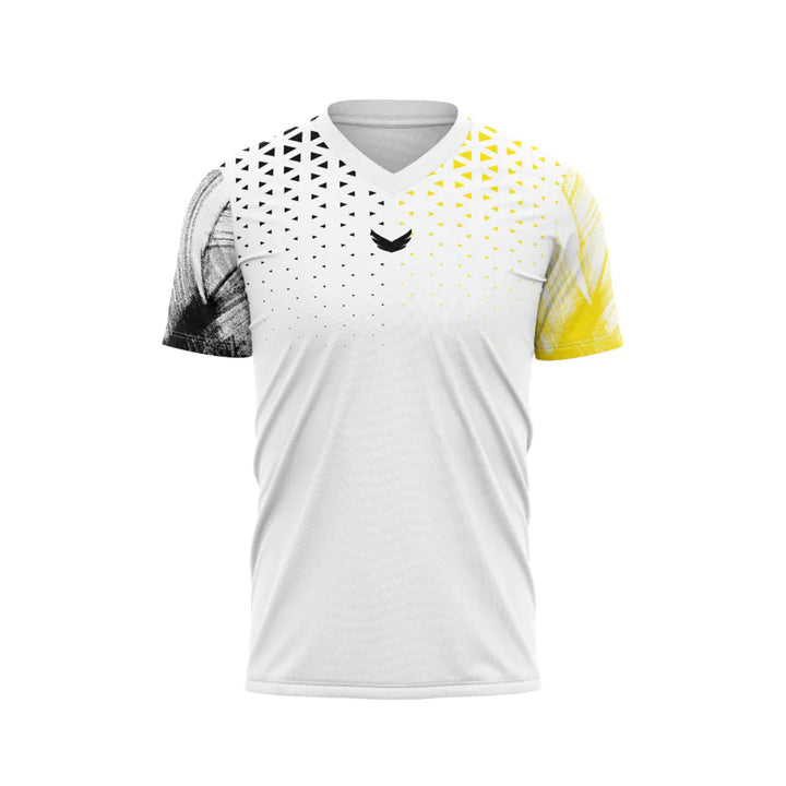 White-Yellow Breeze Dri-Fit Padel T-Shirt - White