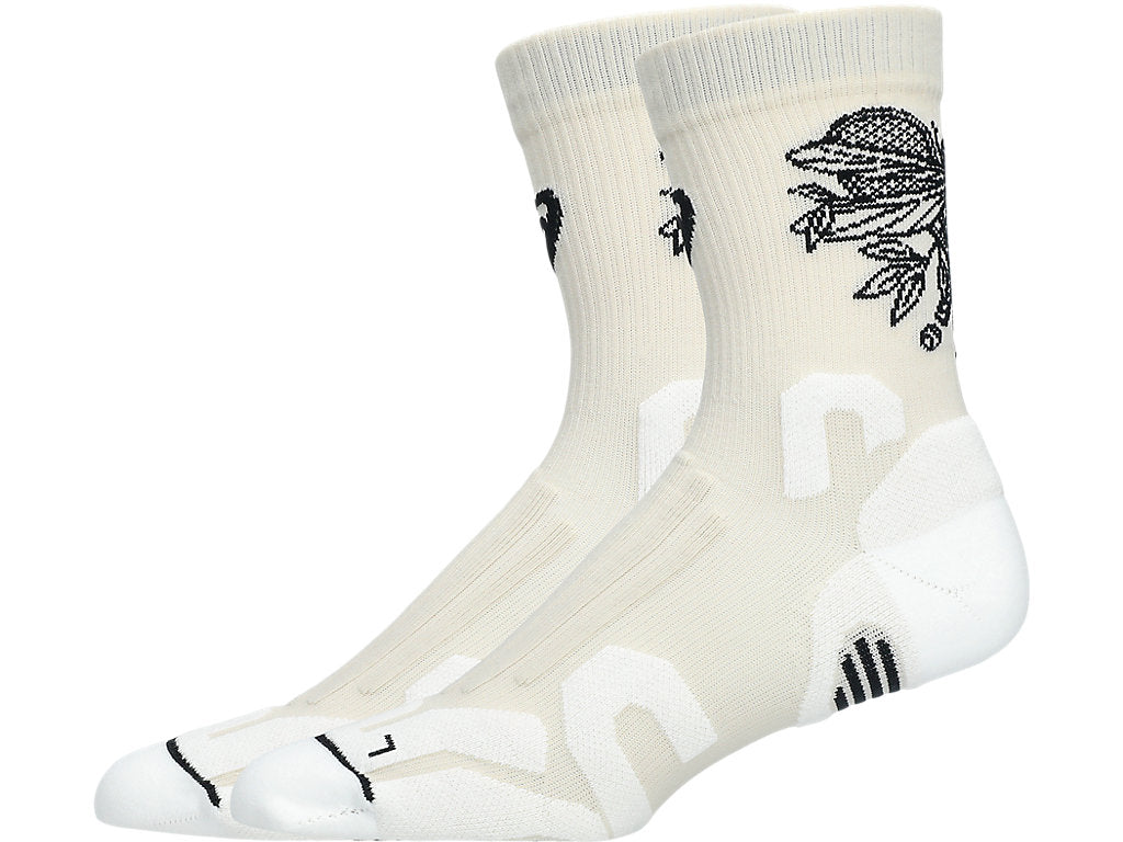 Game Seasonal Graphic Crew Sock - Cream