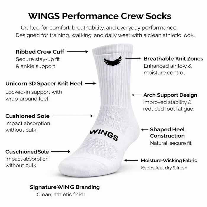 974 Wings Socks - White