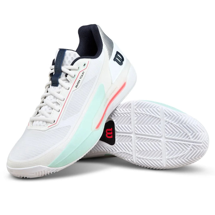Wilson Shoes Rush Tour 5 Clay White/Bay/Fiery/Coral
