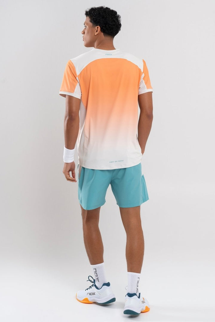 Men.S Pro Mock Orange Degraded T-shirt