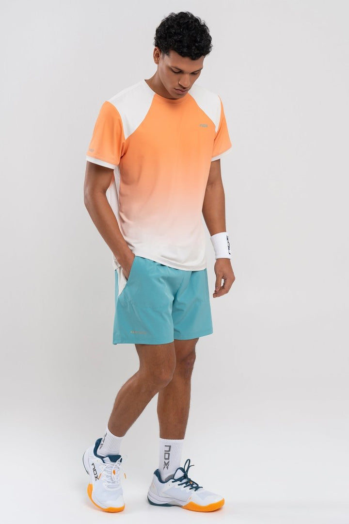 Men.S Pro Mock Orange Degraded T-shirt