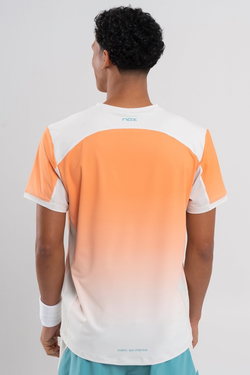 Men.S Pro Mock Orange Degraded T-shirt