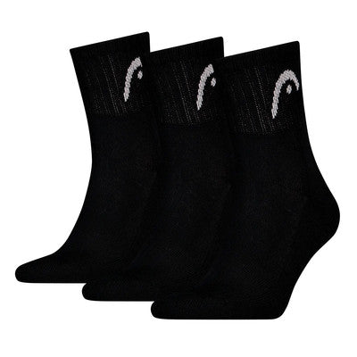 Socks Tennis 3P Club Short Crew 39/42 - Black