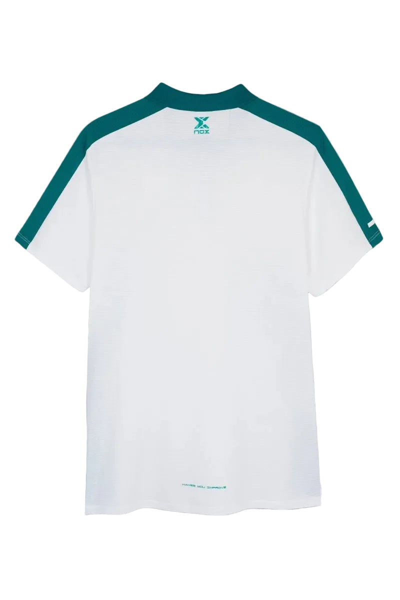 NOX Polo Hombre Pro White/Ivygreen