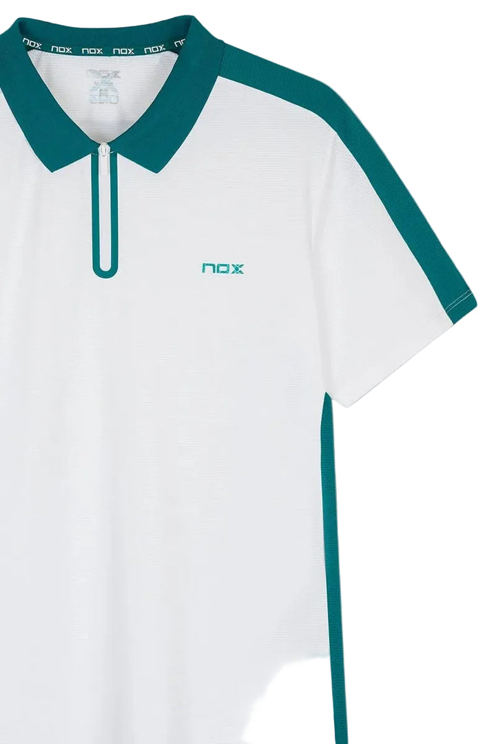 NOX Polo Hombre Pro White/Ivygreen