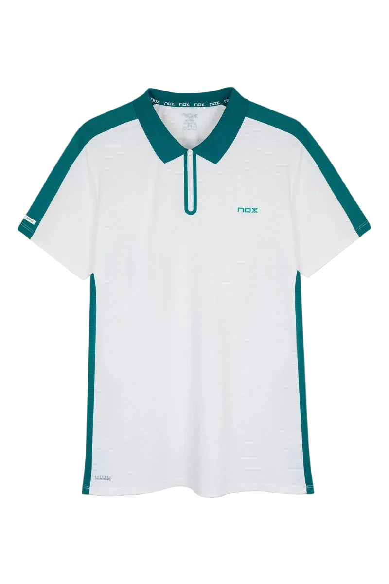 NOX Polo Hombre Pro White/Ivygreen