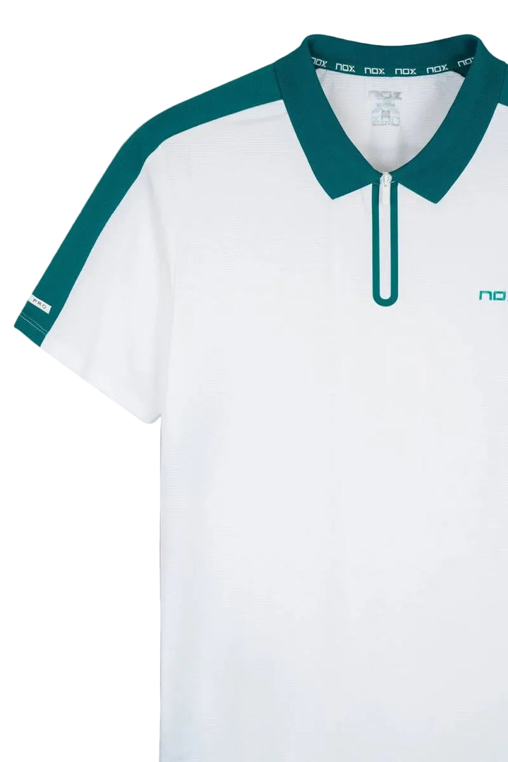 NOX Polo Hombre Pro White/Ivygreen